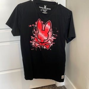 Psycho bunny black graphic tee mens small